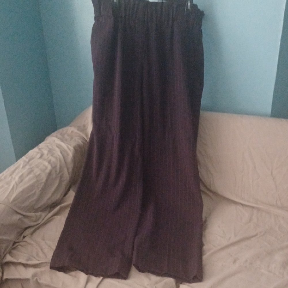 Lane Bryant Plum Wide Leg Pants